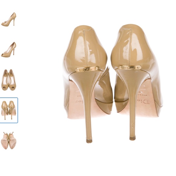 CHRISTIAN DIOR Patent Peep-Toe Platforms Pumps Heels🤩 - Picture 3 of 3